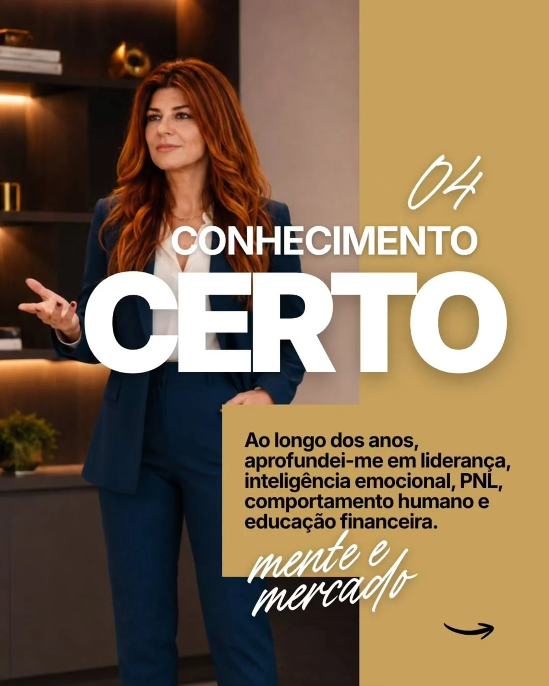 Jaciara apresenta estudos em liderança, inteligência emocional, PNL, comportamento humano e educação financeira.